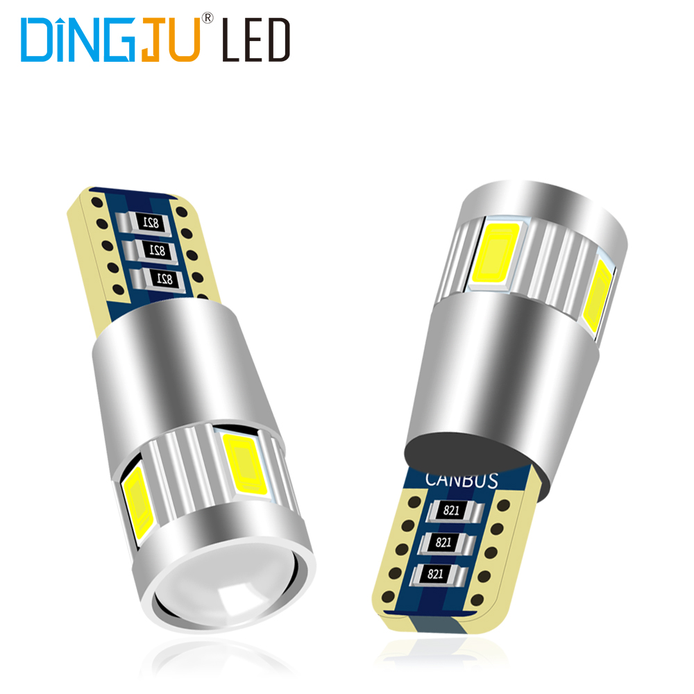 Manufactory Wholesale T10 W5w  194 6smd  5730  Led  Bulbs 12v  Canbus No Error  Car Indicator Light Reading Lamp Good Quality