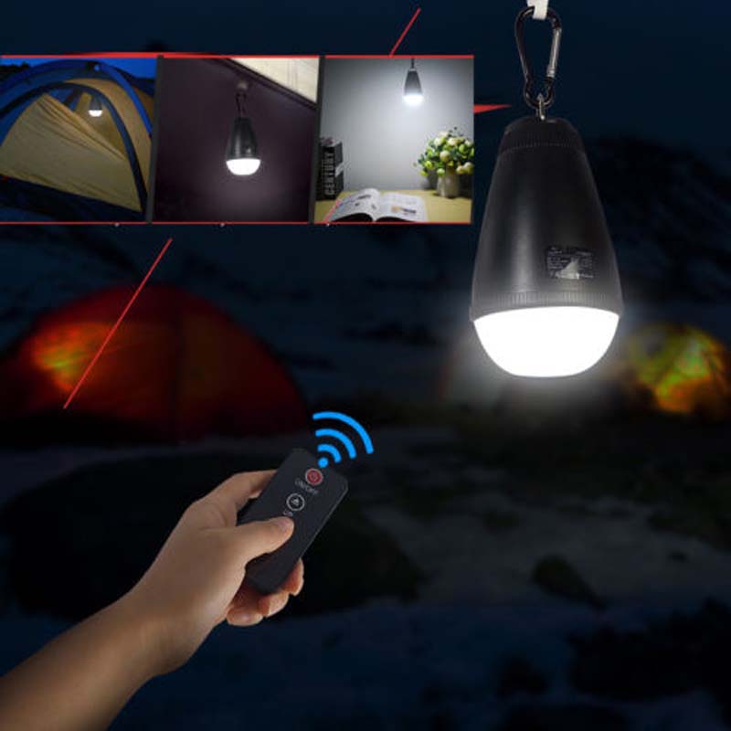 Camping Outdoor LED Tent Light USB Recharge Infrared Remote Night Lamp Lantern