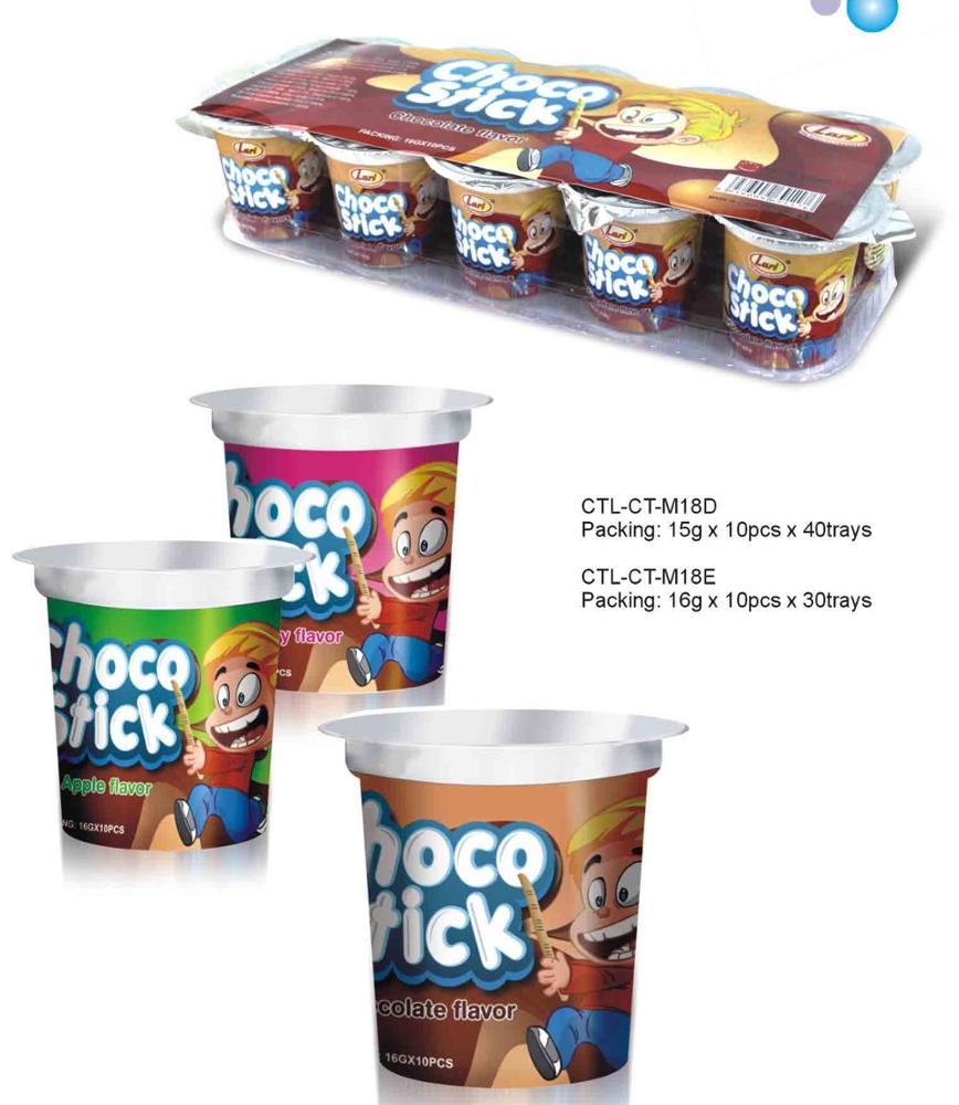 15g Hot-selling Bsinack Biscuit Cup with Chocolate