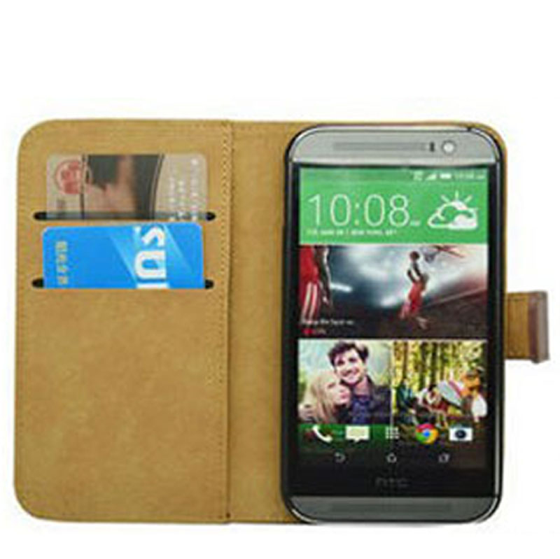 Leather Wallet Stand Case Cover For HTC M8 Mini / One Mini 2