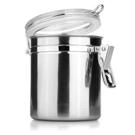 Kitchen Stainless Steel Airtight Sealed Canister Dry Food Container 980ML