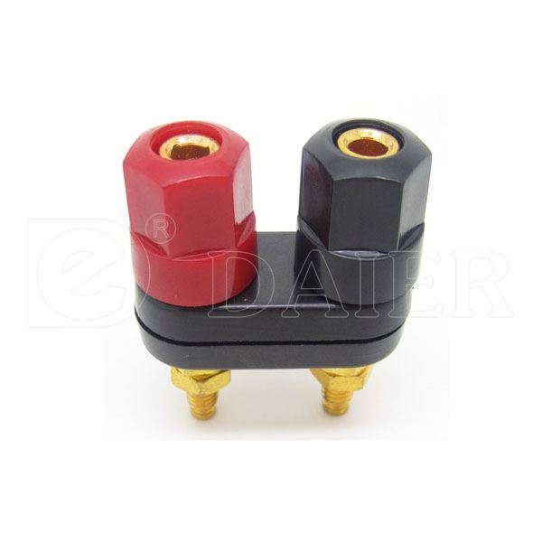 4MM 36A Double Screw Type Mount Gold Binding Post