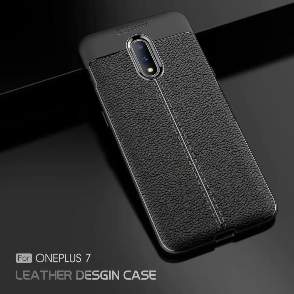 Carbon Fiber Lichee Pattern tpu For Oneplus 7 Soft TPU Case
