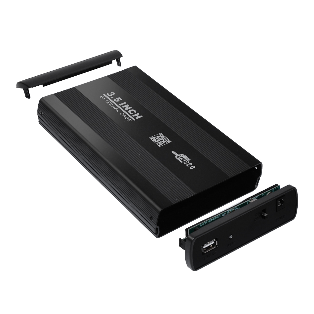 3.5 Inch USB 2.0 SATA External HDD Disk Hard Drive Enclosure Case Cover External Storage Box Support Hard Drive