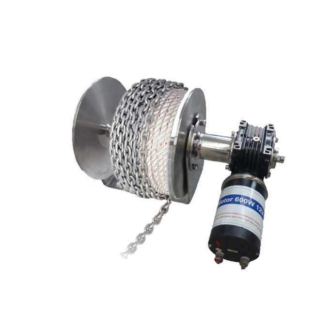 12V 24V 600W high quality boat yacht free fall Drum Anchor Winch JVW-011F