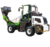 road construction site truck concrete mixer with heap of gravel