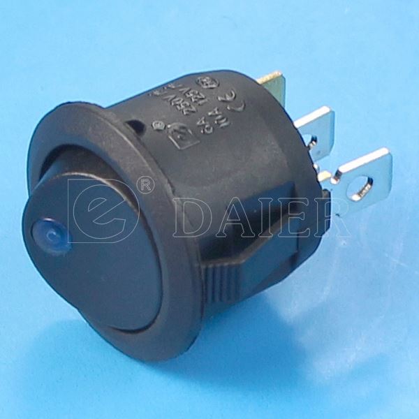 Mini SPST ON OFF Round Led Rocker Switch T85
