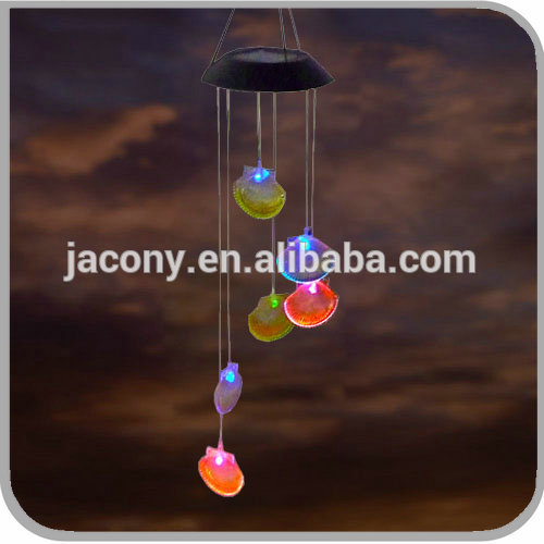 Solar decoration wind bell mobile light shells (JL-2640A)