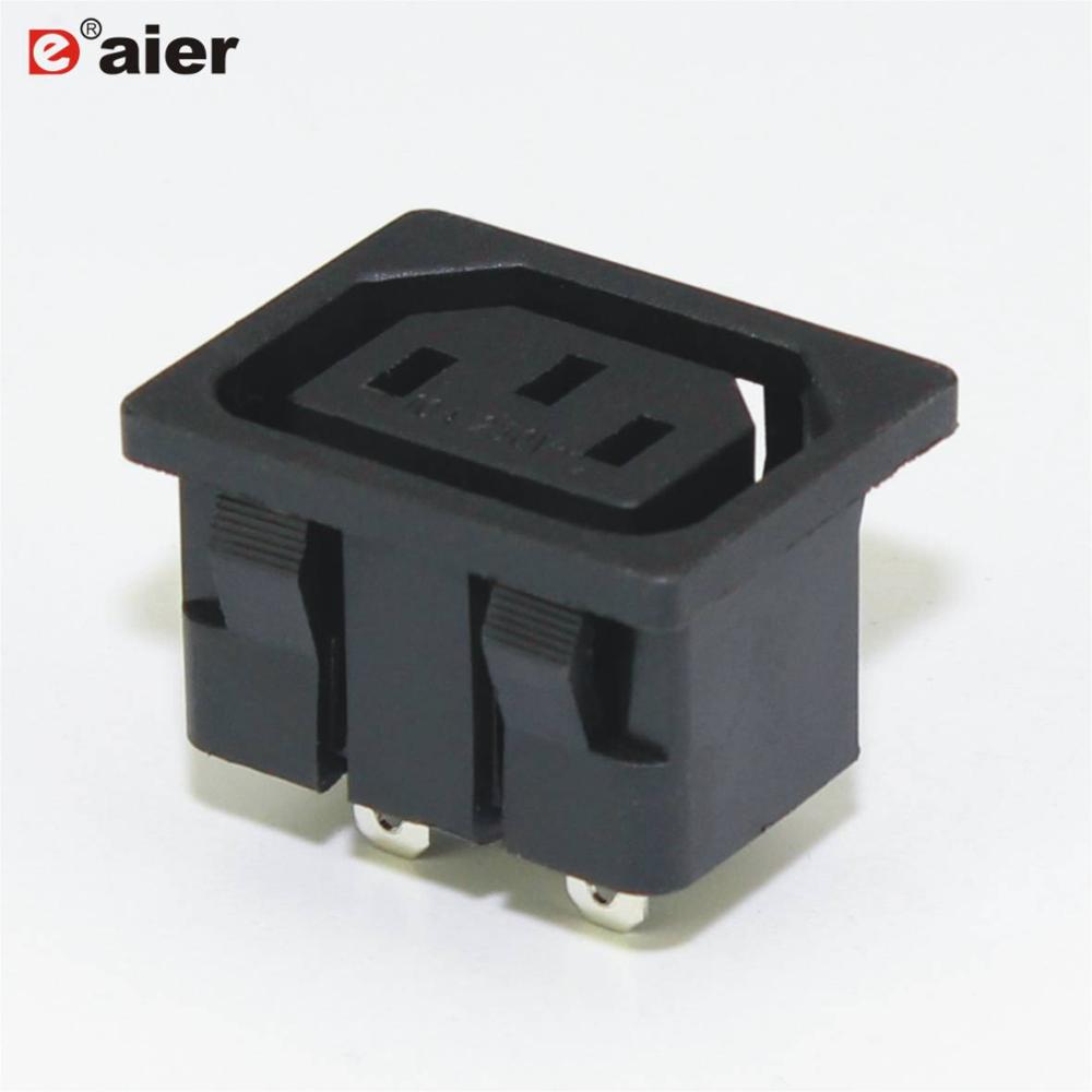 AC 250V 10A IEC 320 C13 Panel Mount Connector Socket