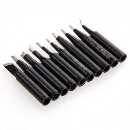 10 Soldering Replacement Solder Iron Tip 900m-T-2.4D 2C 1.2D 3C 4C Black