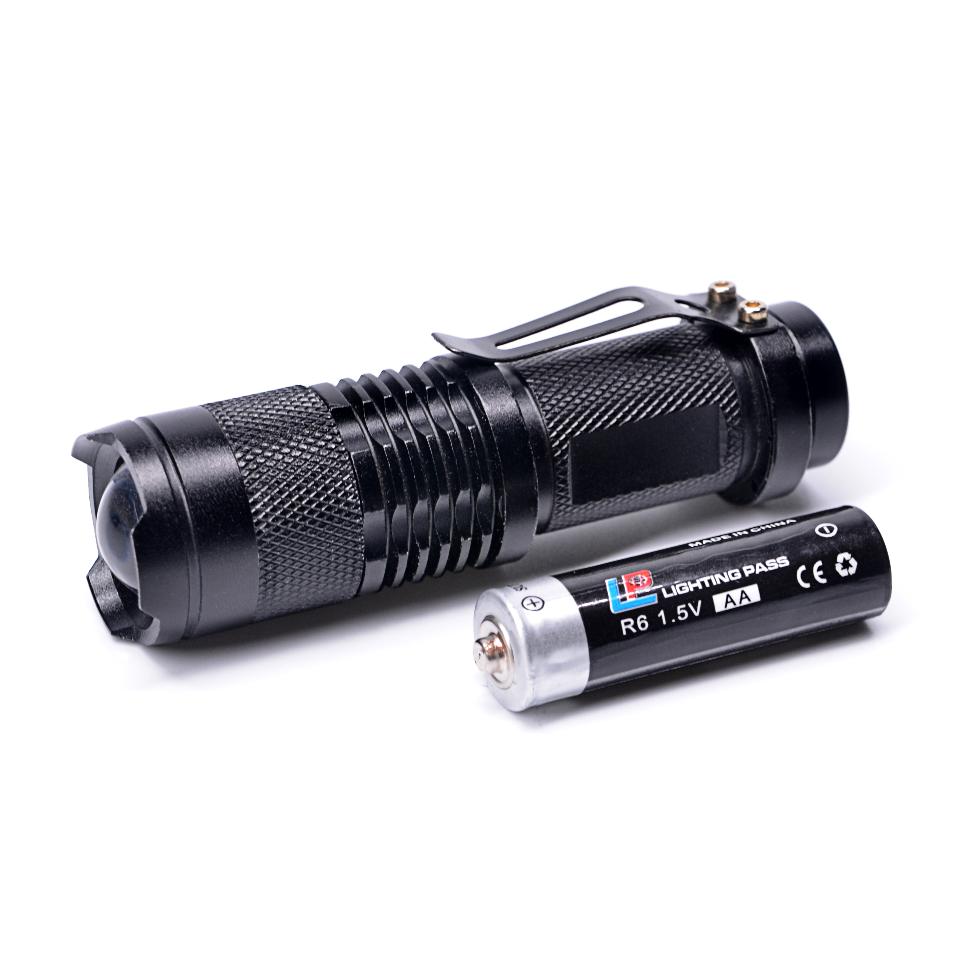 Zoomable Led UV Flashlight Torch Light 365nm Ultra Violet Light Blacklight UV Lamp AA Battery For Marker Checker Detection