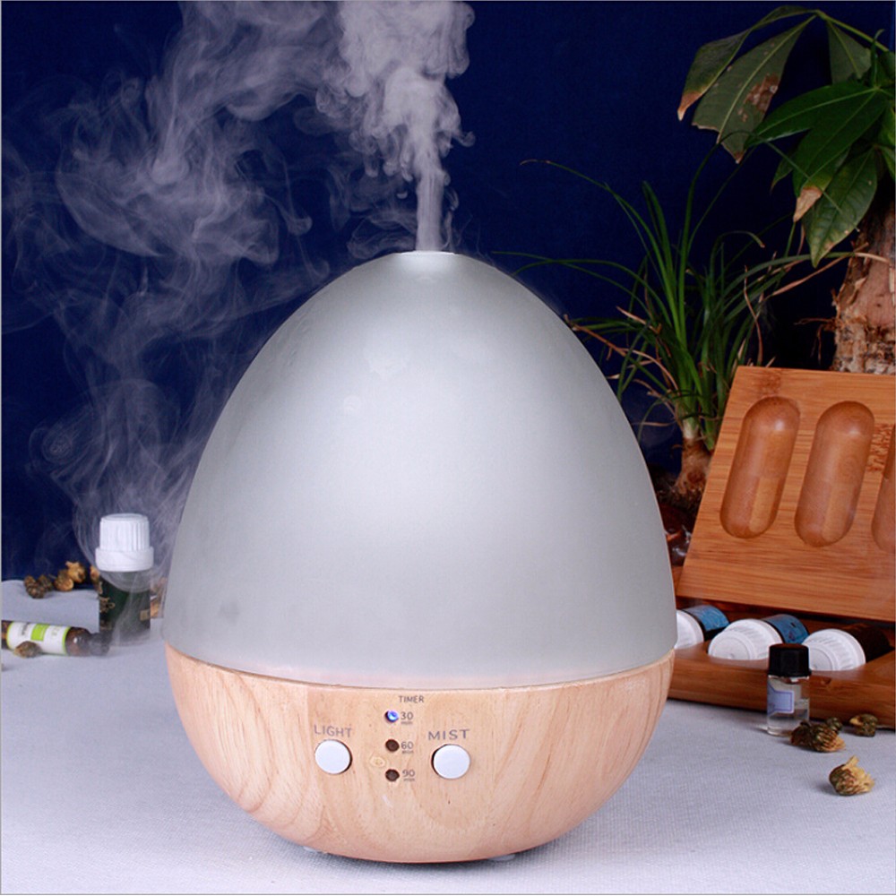 New 2017 Ceramic Air Humidifier Bamboo Ultrasonic Oil Machine Glass Wood Aroma Diffuser