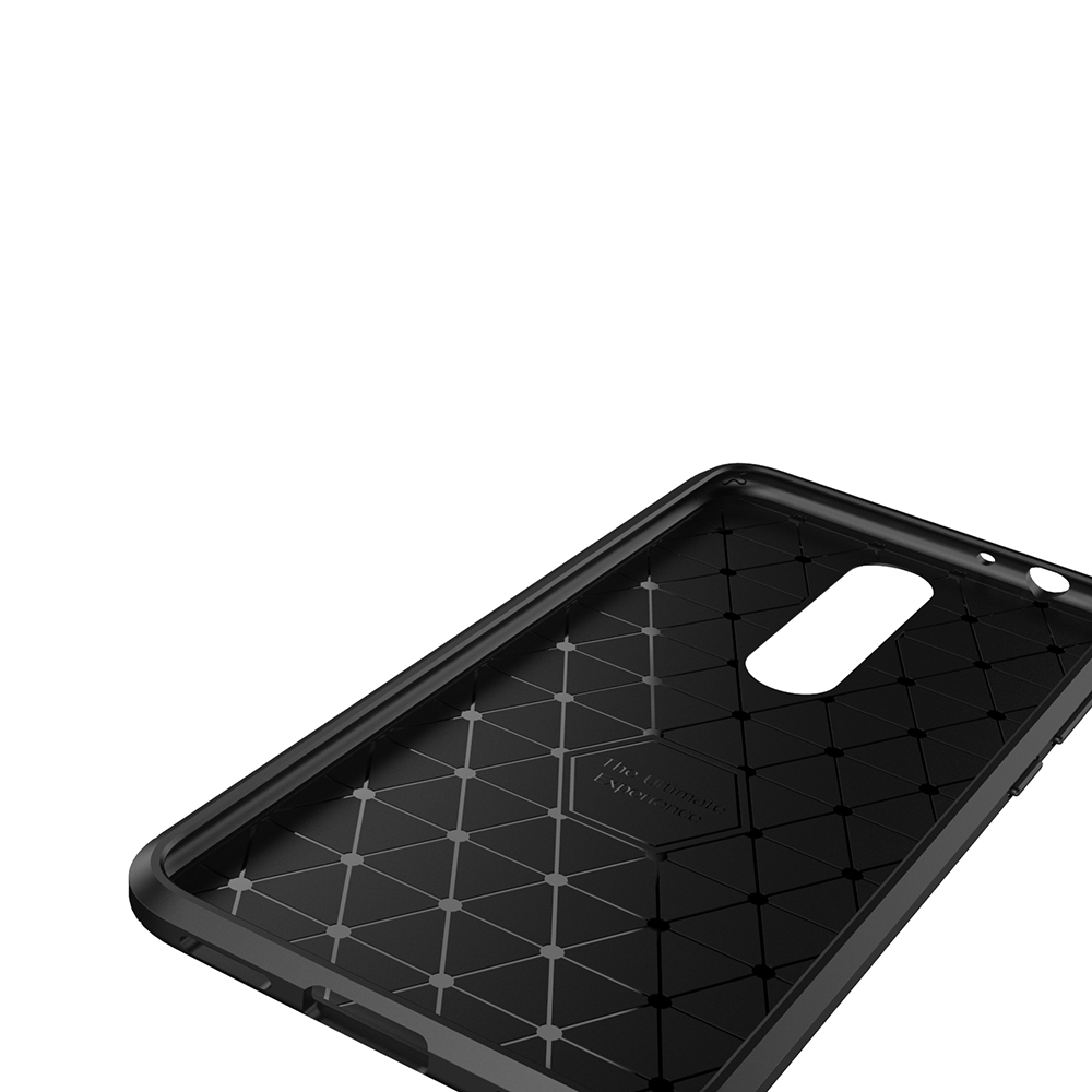 Carbon Fiber 360 Protective phone case For Nokia 5.1 Plus TPU Silicone back cover case