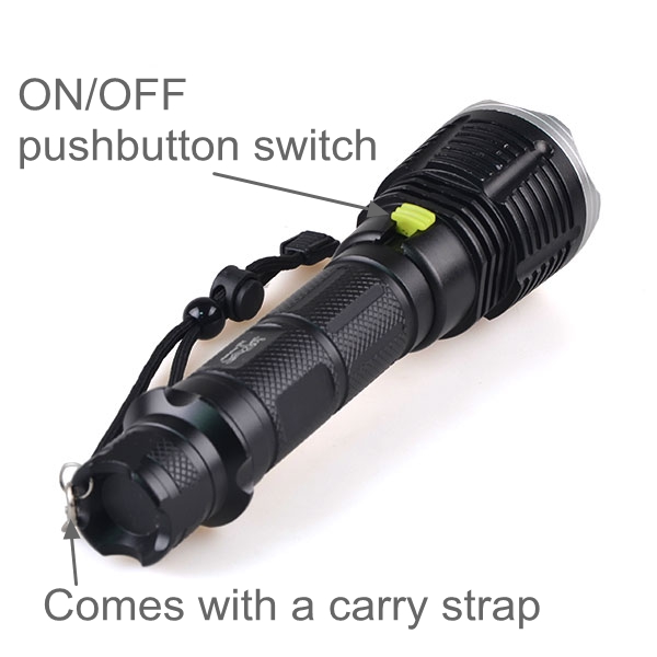 Waterproof 10W xml T6 Led Rechargeable 18650 26650 Diving Flashlight