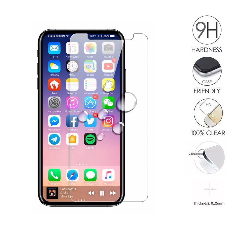 Tempered Glass Screen Protector for Huawei P10 Plus 9H 2.5D 0.26mm HD Transparent Film