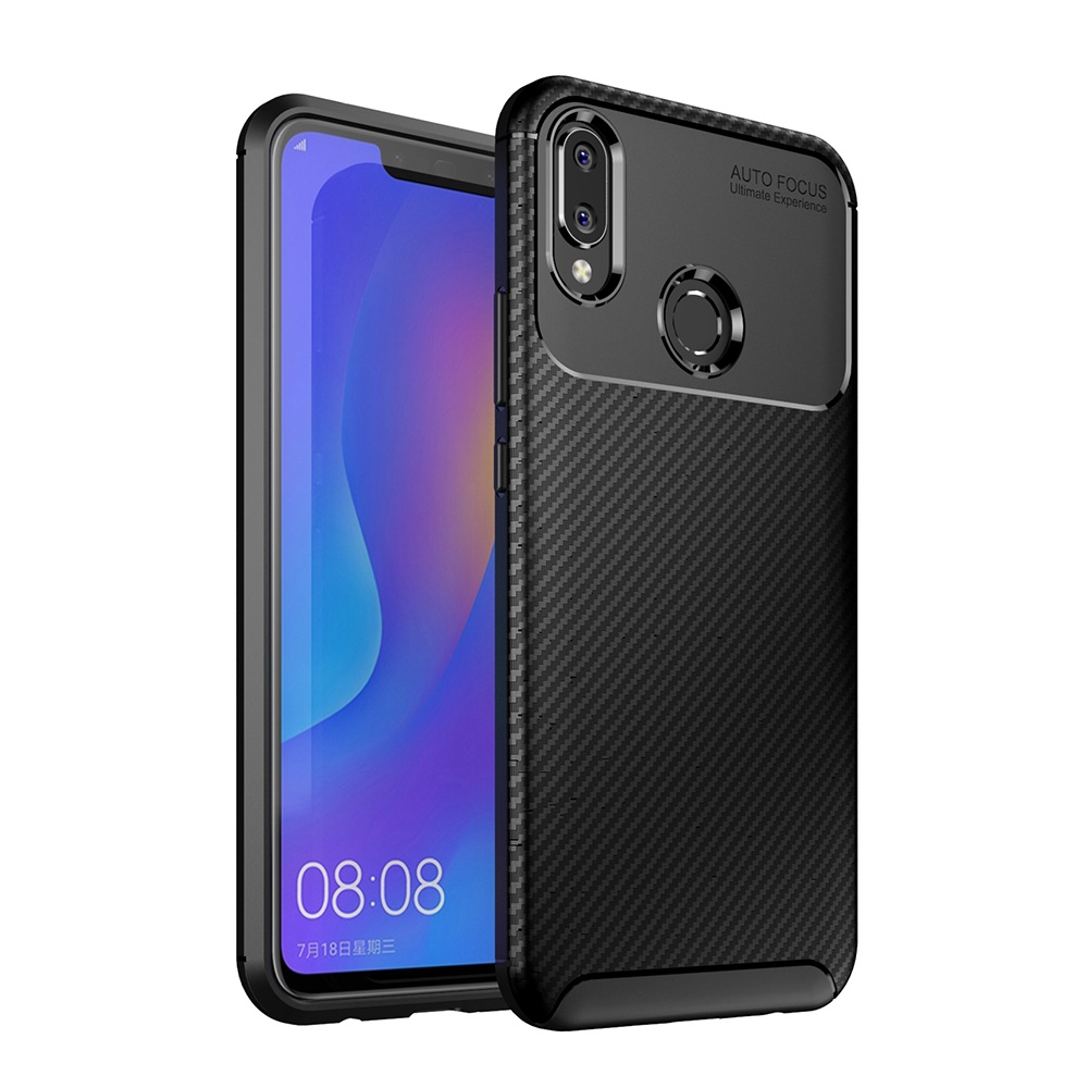 New Premium Shock Protection Carbon Fiber Skin TPU Silicone Case For Huawei Nova 3i