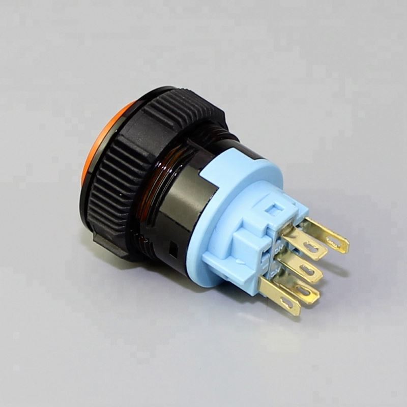 RGB LED Illuminated ON OFF IP67 Electric Pneumatic Push Button