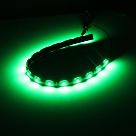 30cm 15 Neon Fleible Waterproof Green LED Strip Bar Light Car Motor Truck
