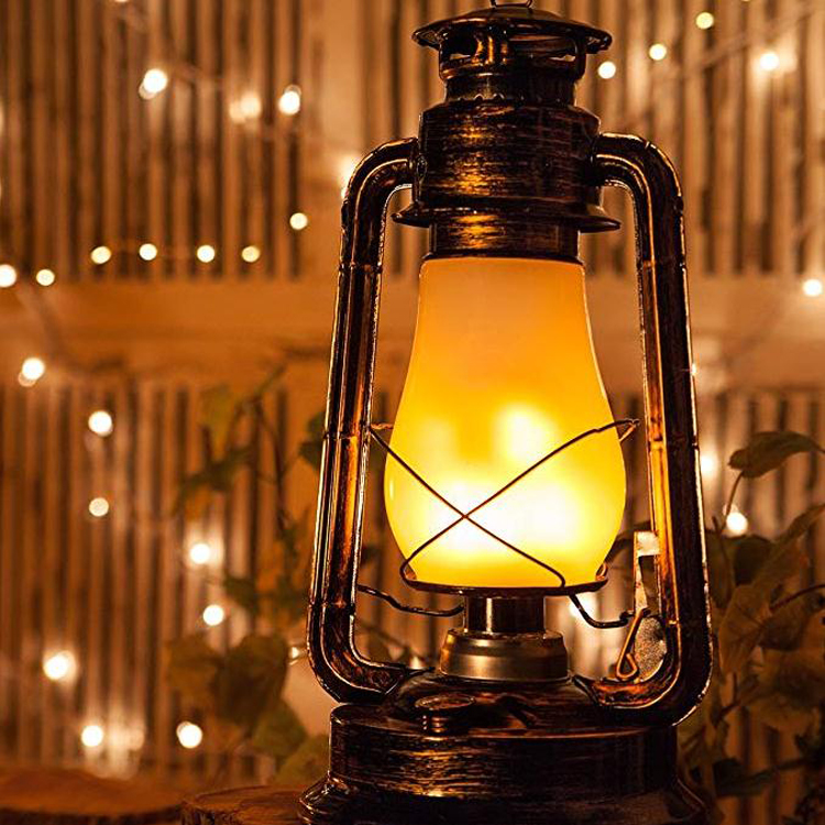 Ningbo 4*AA battery powered hanging Retro Aladdin LED Decorative Vintage Kerosene Lantern For Living Room,Bar