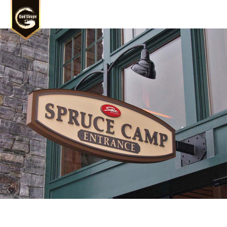 Outdoor custom  projected wall mounted led signs hanging led acrylic light box