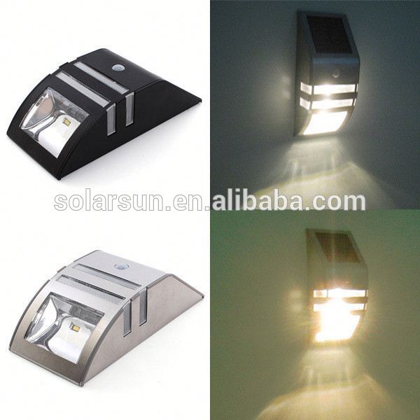 High Lumen Wireless Stainless Steel Staircase Step Stairways Path Landscape Garden Floor Wall Lamp Solar Led Step Light