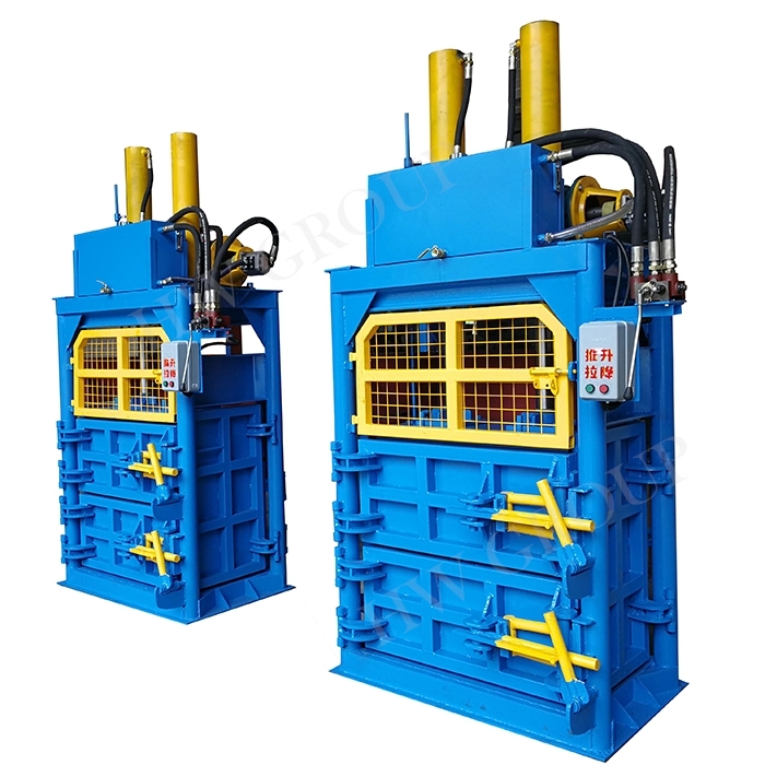 pressing plastic baler hay carton waste paper baling machine