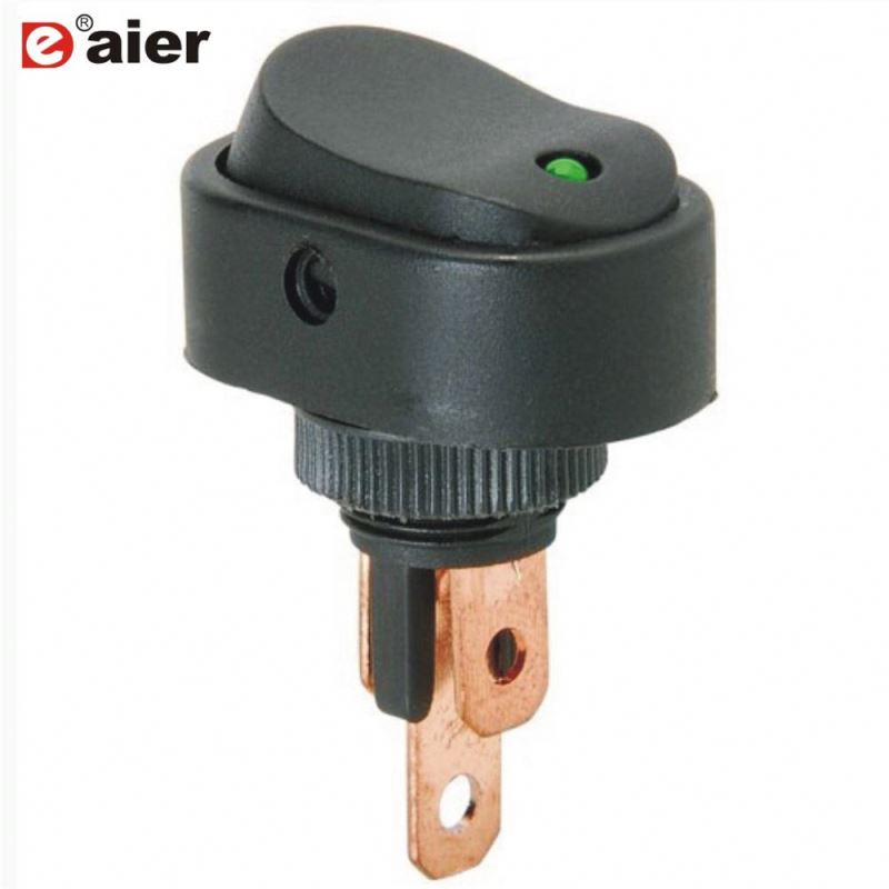 2 Position ON OFF 3PIN Rocker Switch 12MM With 12DC Yellow LED