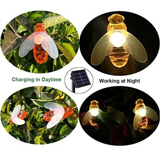 Hot LED Bulb Solar String Lights 20LED Water Drop Outdoor Lighting For Christmas