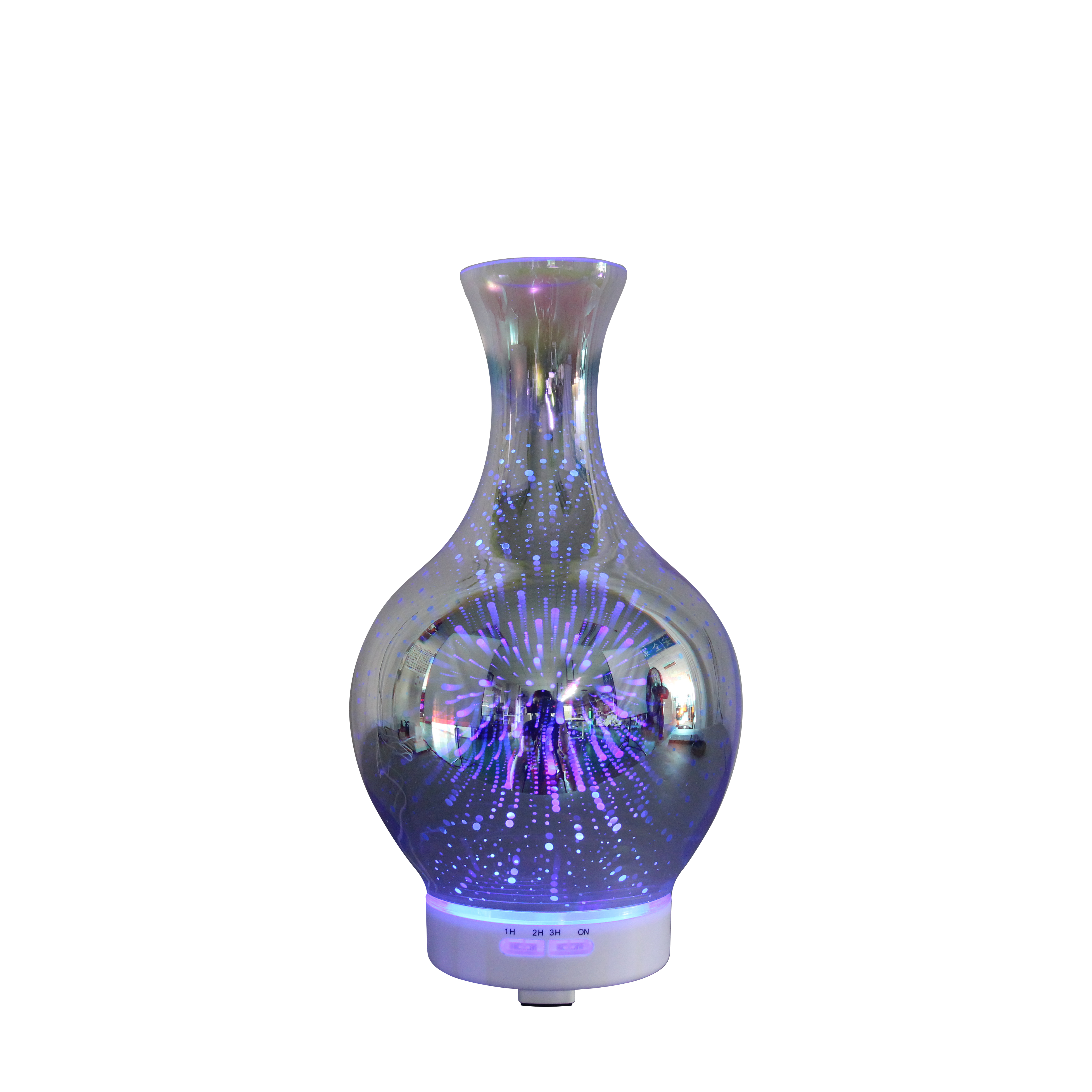 2018 Christmas Gift 120ML Decorative Mist Humidifier, Colored Glass Vase Diffuser Aroma For Essential Oils