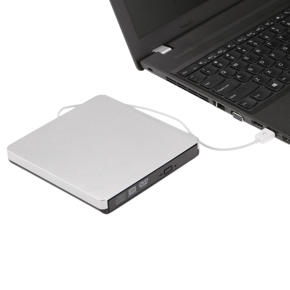 Portable Ultra Slim USB 2.0 External CD DVD ROM Player Drive Writer Burner Reader for iMac/MacBook/MacBook Air/Pro PC Desktop