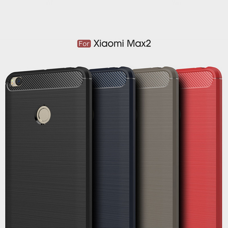 Carbon Fiber Tpu case For Xiaomi mi max 2 soft cover