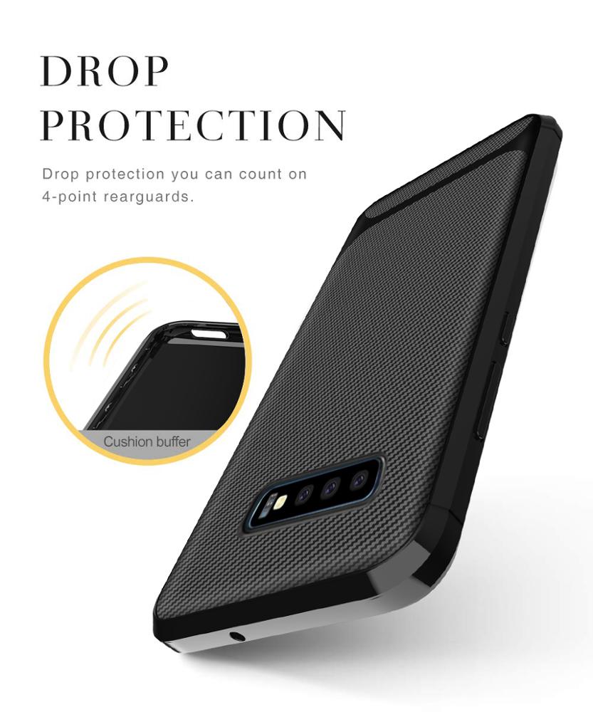 Shockproof New Carbon Fiber Silicon Back Cover Phone Case For Samsung galaxy S10 Lite