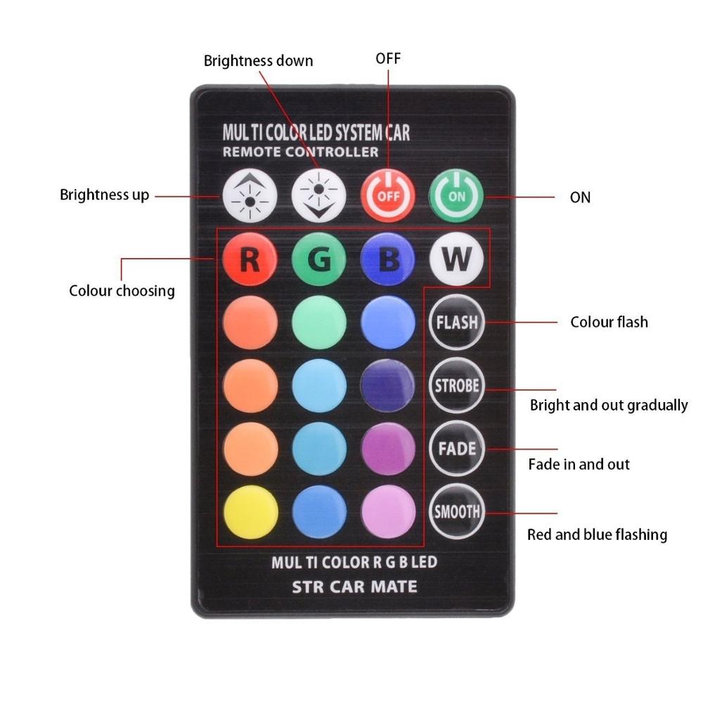 T10 LED RGB With Remote Control  Strobe Led Lamp Reading Lights