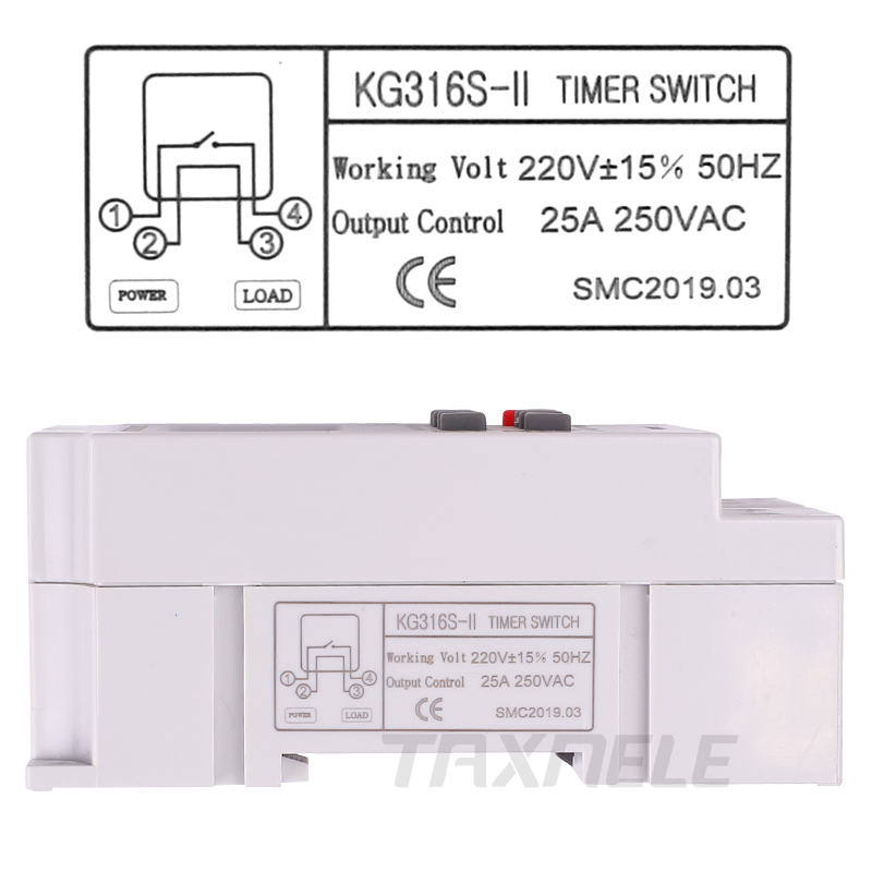 KG316S High Load 30A 220V 7 Days Weekly Digital Electronic Lighting Timer Switch Interval 1 Second Power Direct Output