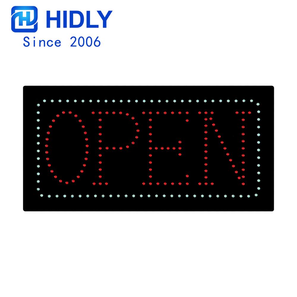 Hidly Hot Sale  Open 9*19'' LED  Business  Advertising  Displays | Lighted Signs for  Food Restaurant Diner Cafe Bar Coffee Shop