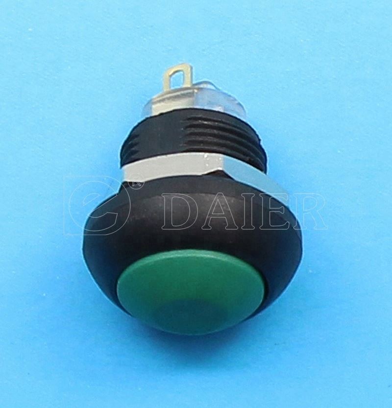 12mm Ball Button 2Pin SPST Momentary Plastic Waterproof Mini Flashlight Push Button Switches