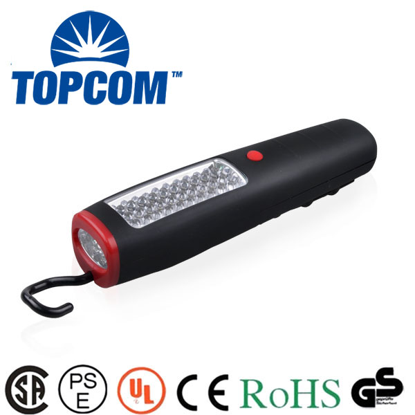 hidden hook portable 30+7 led working flashlight