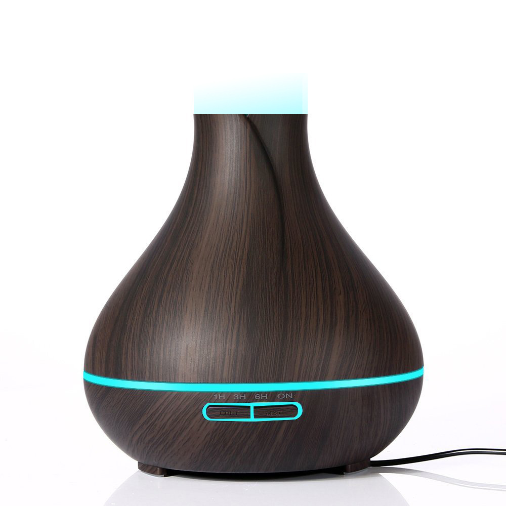 Wood Grain Aroma Diffusers Cool Mist Humidifier with Timer Adjustable Mist 7 Color Changing Night Lights Waterless Auto Shut-off