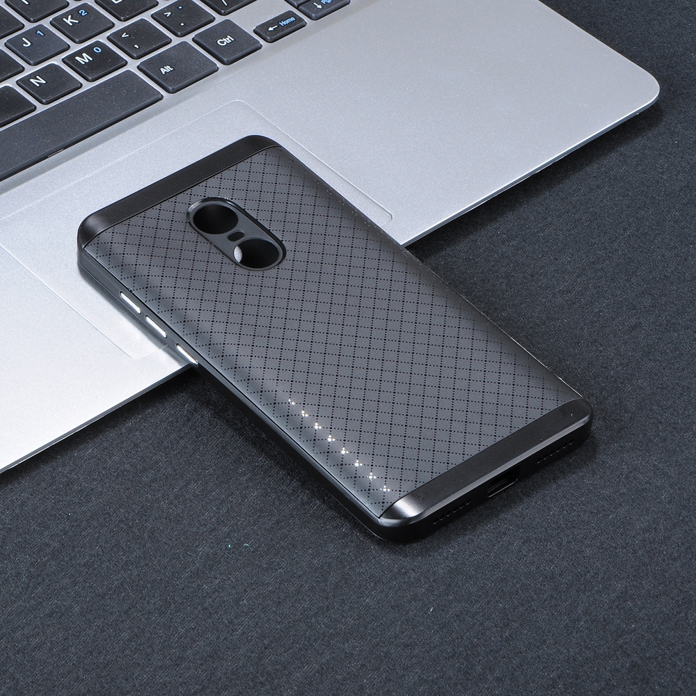 2 in1Newest Lattice pattern Carbon Fiber Case For Xiaomi Redmi Note 4 TPU+PC Back Cover