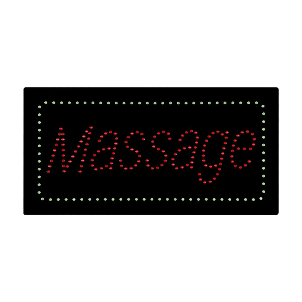 Hidly 10x19 Inches Flashing Massage LED Open Sign for Massage and Spa Shop Windows, Animation Customizable