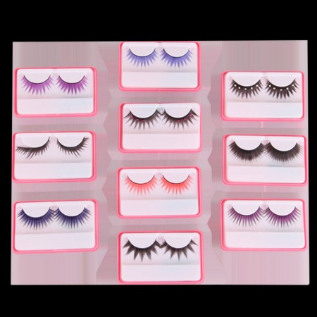10 Pair Color False Eyelashes Eyelash Makeup Party Halloween