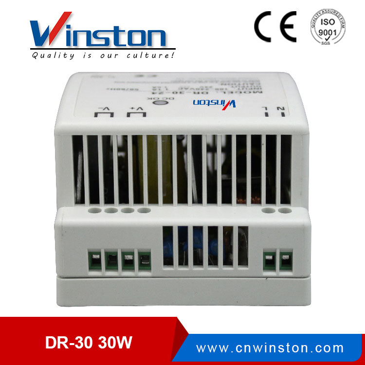 DR-30 Single 5VDC 3A 12VDC 2A 15VDC 2A 24VDC 2.4A 30W Din Rail Power Supply