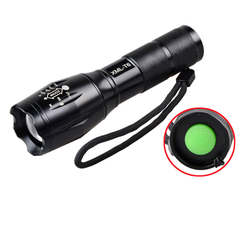 2000 Lumen 18650 Rechargeable Aluminum Flashlight LED XML T6 LED Tactical Flashlight