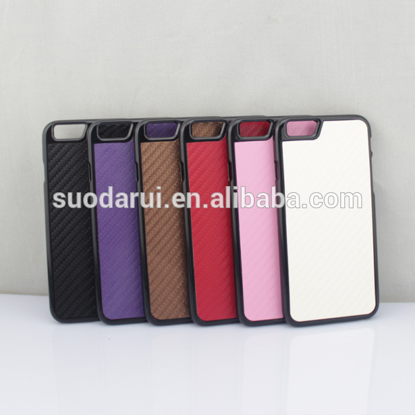 Carbon Fiber Leather Skin Back Hard Case For iPhone 4.7