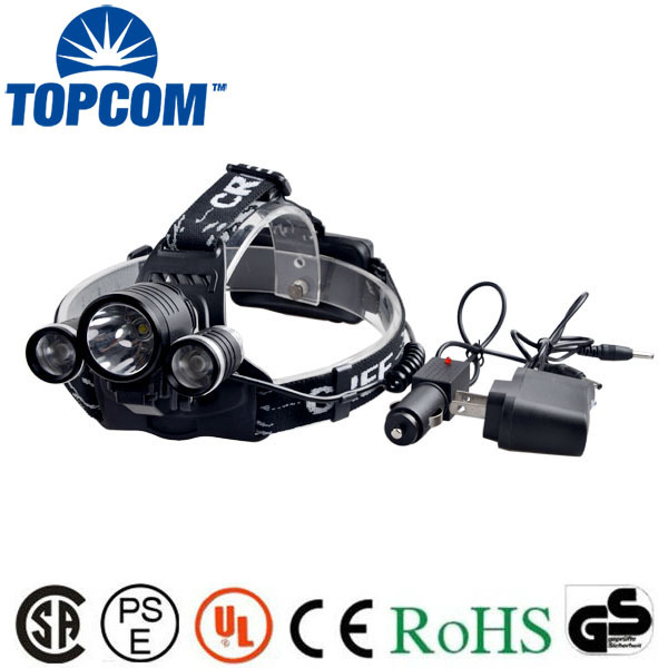 Rechargeable 3 LED Bicycle Bike Headlight Lamp Flashlight