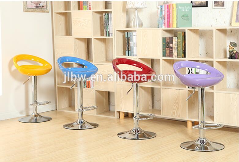 Colorful ABS Plastic Adjustable Home Center Bar Chair Stool