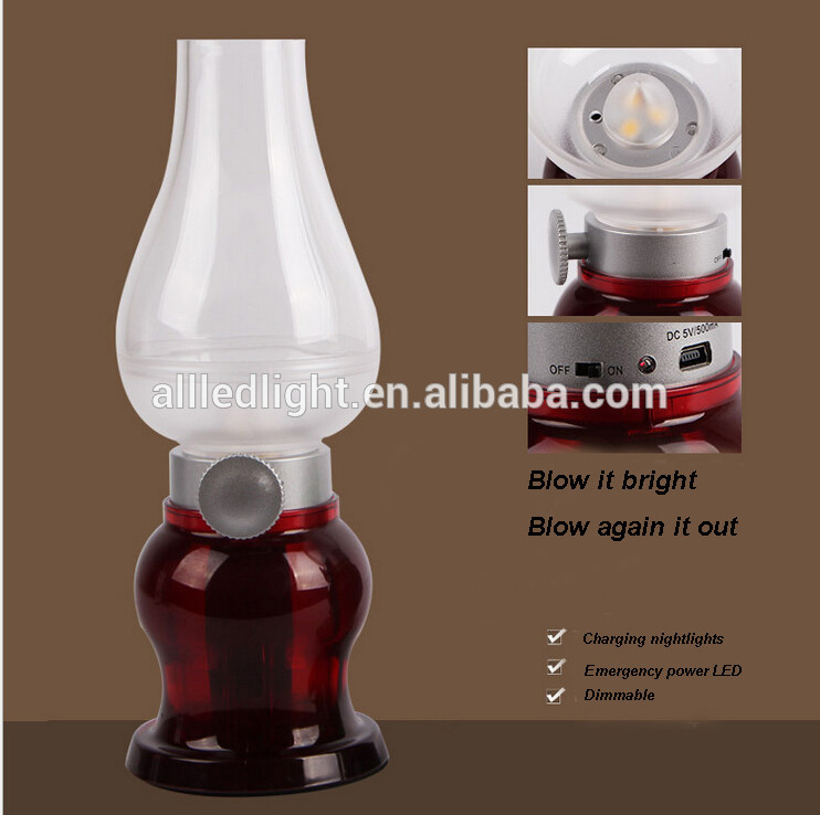 5V USB Blow Control LED Table Lamp