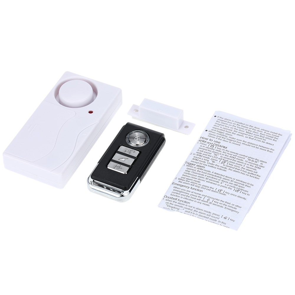 Tiny Wireless Vibration Magnetic Remote Control Sensor Alarm Home House Door Window Detector Alarm Security Alarm