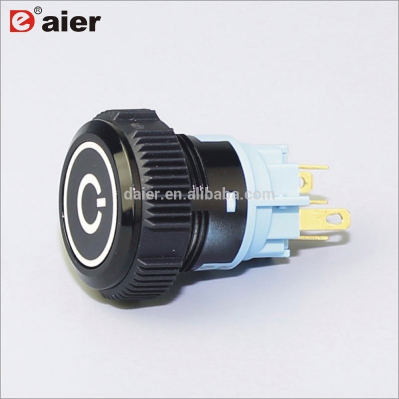 led metal 12v 19mm push button switch