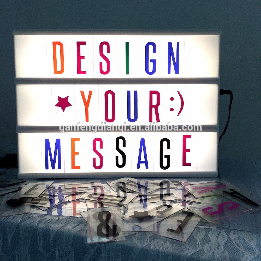 Personalisable Letter Cinema Sign Wedding Party Decoration Cinematic led Lightbox